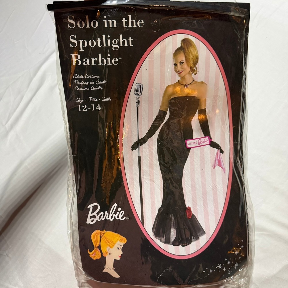DEADSTOCK Barbie Solo in the Spotlight Adult Costume size 12-14 Dress